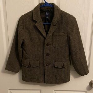 GAP Girls Herringbone Brown/Tan Blazer Jacket size 6/7